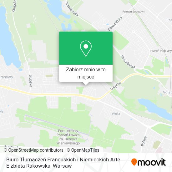 Mapa Biuro Tłumaczeń Francuskich i Niemieckich Arte Elżbieta Rakowska