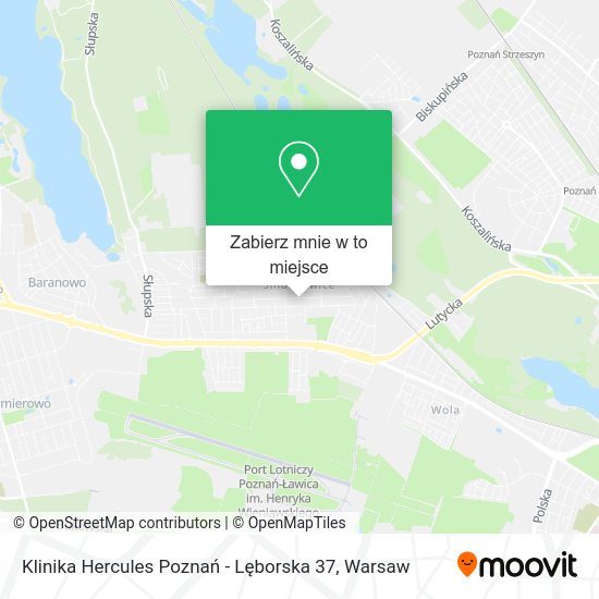 Mapa Klinika Hercules Poznań - Lęborska 37