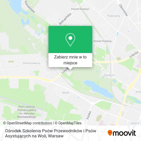 Mapa Ośrodek Szkolenia Psów Przewodników i Psów Asystujących na Woli