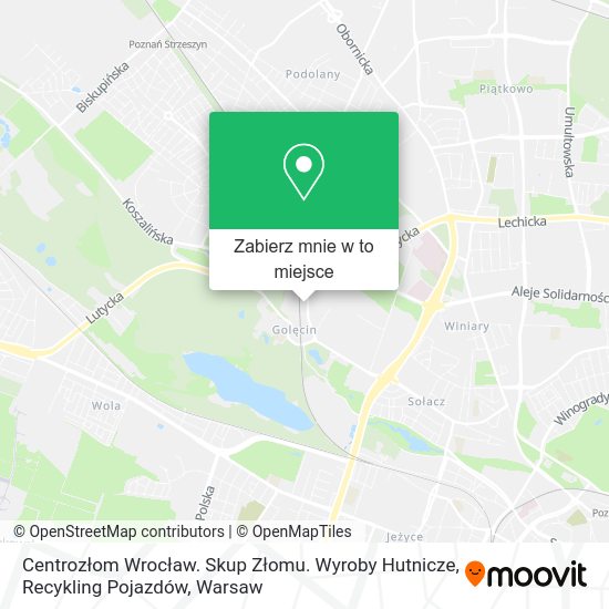 Mapa Centrozłom Wrocław. Skup Złomu. Wyroby Hutnicze, Recykling Pojazdów