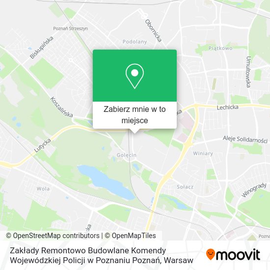 Mapa Zakłady Remontowo Budowlane Komendy Wojewódzkiej Policji w Poznaniu Poznań