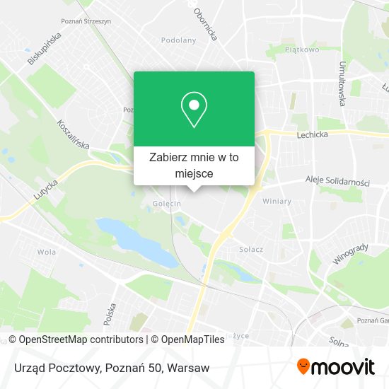 Mapa Urząd Pocztowy, Poznań 50