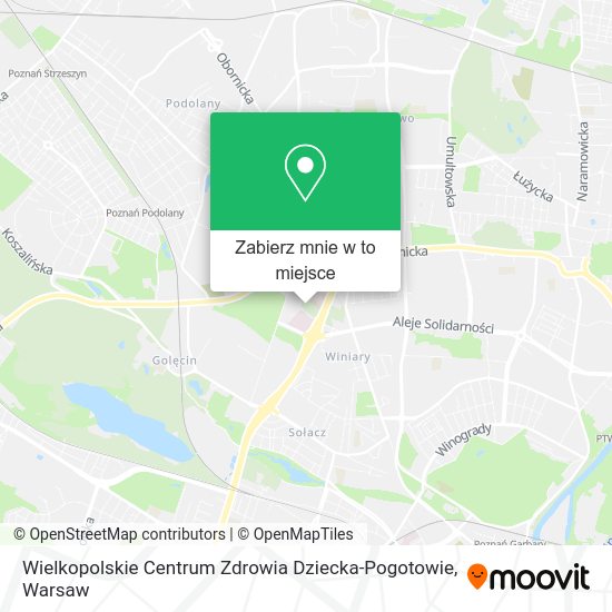 Mapa Wielkopolskie Centrum Zdrowia Dziecka-Pogotowie