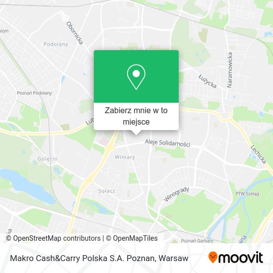 Mapa Makro Cash&Carry Polska S.A. Poznan