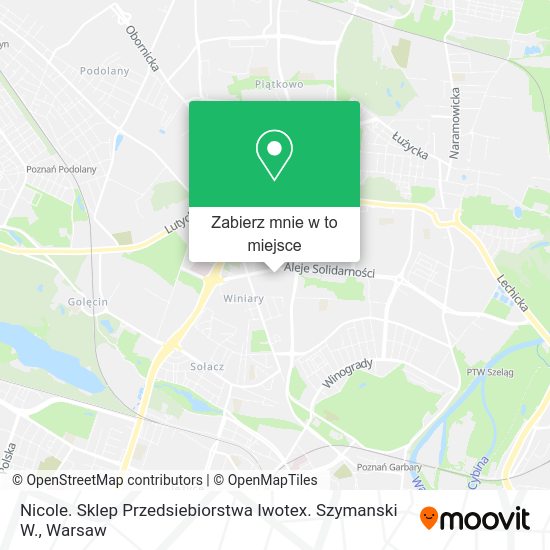 Mapa Nicole. Sklep Przedsiebiorstwa Iwotex. Szymanski W.