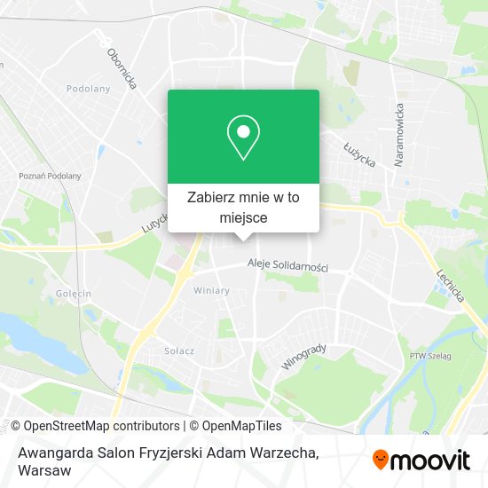 Mapa Awangarda Salon Fryzjerski Adam Warzecha