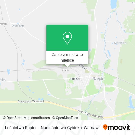 Mapa Leśnictwo Rąpice - Nadleśnictwo Cybinka