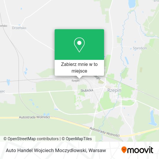 Mapa Auto Handel Wojciech Moczydłowski