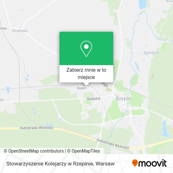 Mapa Stowarzyszenie Kolejarzy w Rzepinie