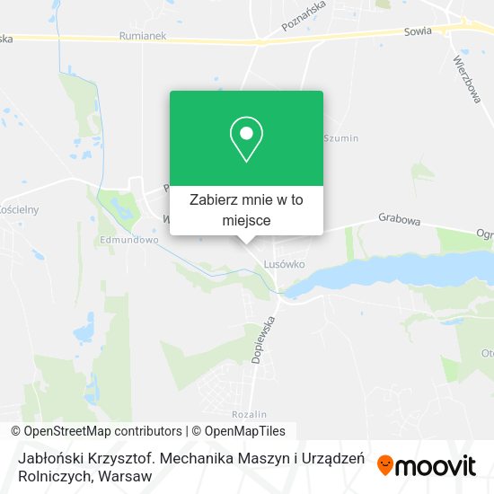 Mapa Jabłoński Krzysztof. Mechanika Maszyn i Urządzeń Rolniczych