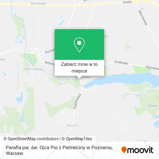 Mapa Parafia pw. św. Ojca Pio z Pietrelciny w Poznaniu