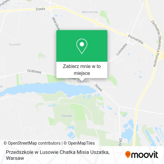 Mapa Przedszkole w Lusowie Chatka Misia Uszatka