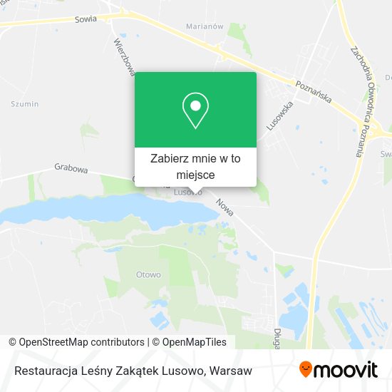 Mapa Restauracja Leśny Zakątek Lusowo