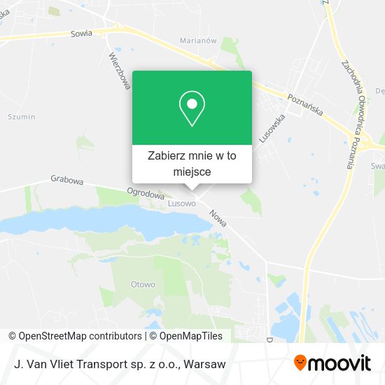 Mapa J. Van Vliet Transport sp. z o.o.