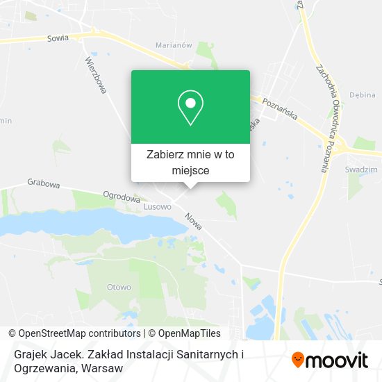 Mapa Grajek Jacek. Zakład Instalacji Sanitarnych i Ogrzewania