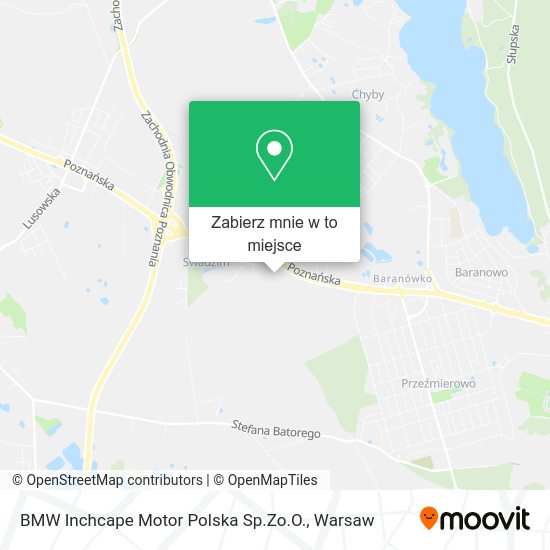 Mapa BMW Inchcape Motor Polska Sp.Zo.O.