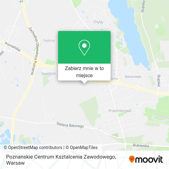 Mapa Poznanskie Centrum Ksztalcenia Zawodowego