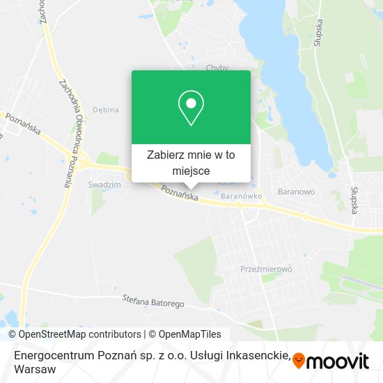 Mapa Energocentrum Poznań sp. z o.o. Usługi Inkasenckie