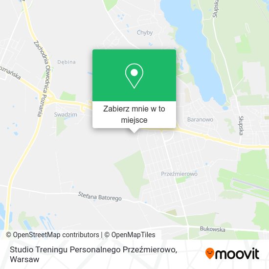 Mapa Studio Treningu Personalnego Przeźmierowo