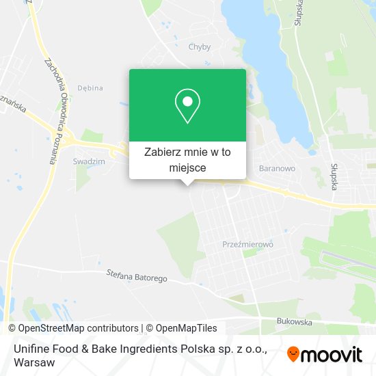 Mapa Unifine Food & Bake Ingredients Polska sp. z o.o.