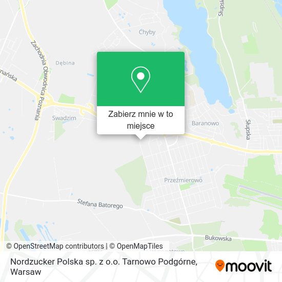 Mapa Nordzucker Polska sp. z o.o. Tarnowo Podgórne