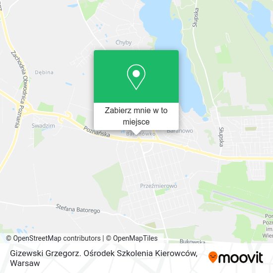 Mapa Gizewski Grzegorz. Ośrodek Szkolenia Kierowców