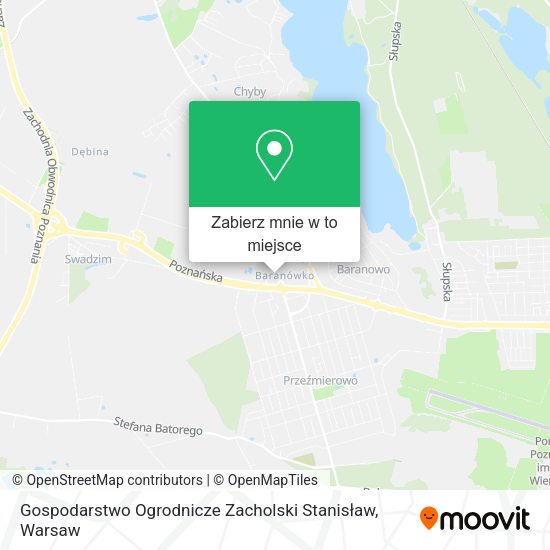 Mapa Gospodarstwo Ogrodnicze Zacholski Stanisław