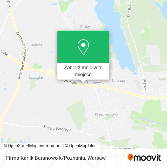 Mapa Firma Karlik Baranowo k / Poznania