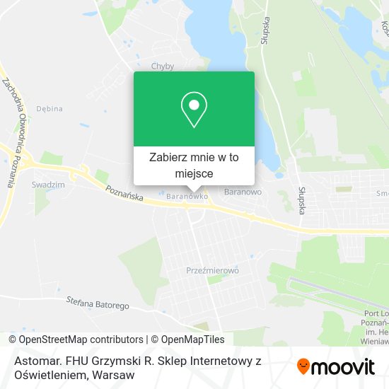 Mapa Astomar. FHU Grzymski R. Sklep Internetowy z Oświetleniem