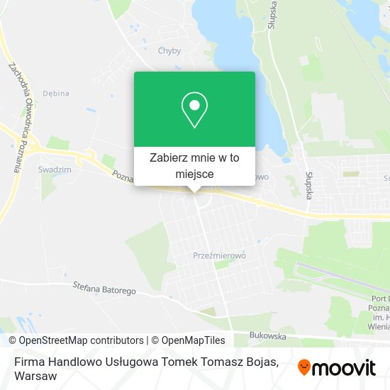 Mapa Firma Handlowo Usługowa Tomek Tomasz Bojas