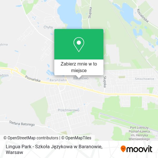 Mapa Lingua Park - Szkoła Językowa w Baranowie