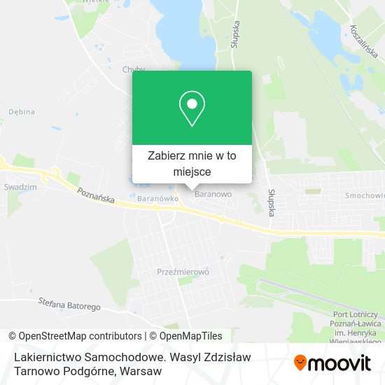 Mapa Lakiernictwo Samochodowe. Wasyl Zdzisław Tarnowo Podgórne