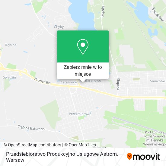 Mapa Przedsiebiorstwo Produkcyjno Uslugowe Astrom