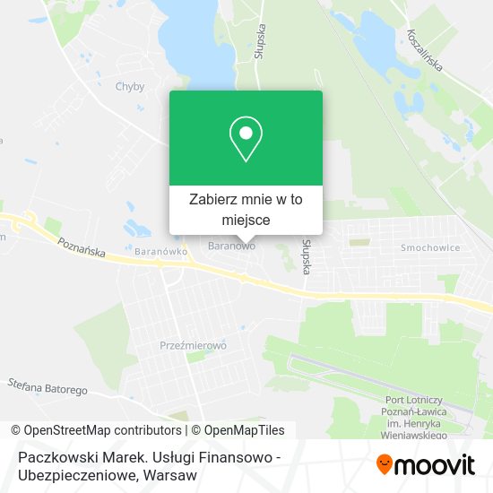 Mapa Paczkowski Marek. Usługi Finansowo - Ubezpieczeniowe