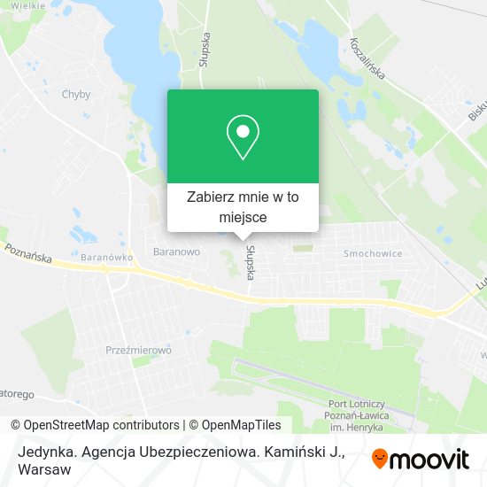 Mapa Jedynka. Agencja Ubezpieczeniowa. Kamiński J.