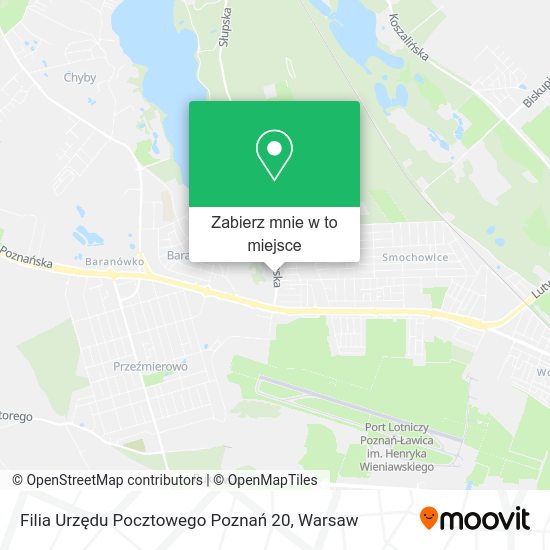 Mapa Filia Urzędu Pocztowego Poznań 20