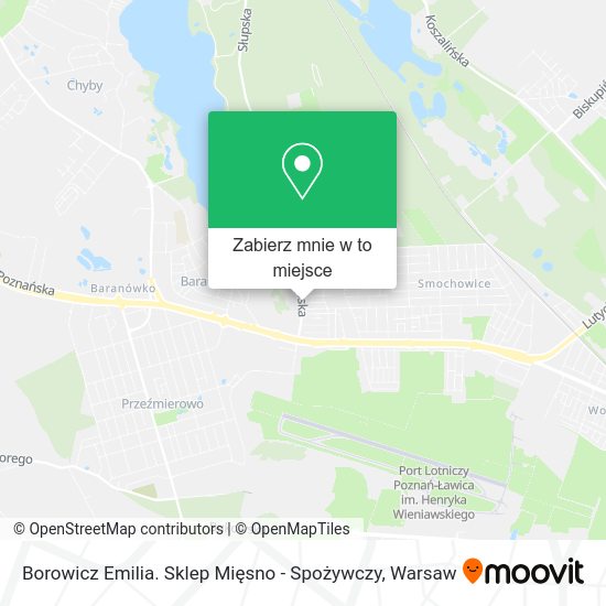 Mapa Borowicz Emilia. Sklep Mięsno - Spożywczy