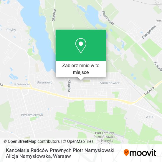 Mapa Kancelaria Radców Prawnych Piotr Namysłowski Alicja Namysłowska