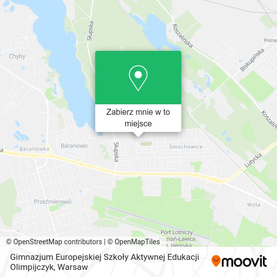 Mapa Gimnazjum Europejskiej Szkoły Aktywnej Edukacji Olimpijczyk