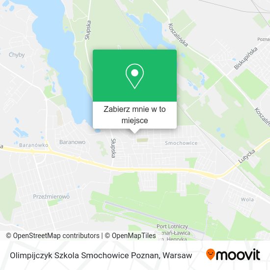 Mapa Olimpijczyk Szkola Smochowice Poznan