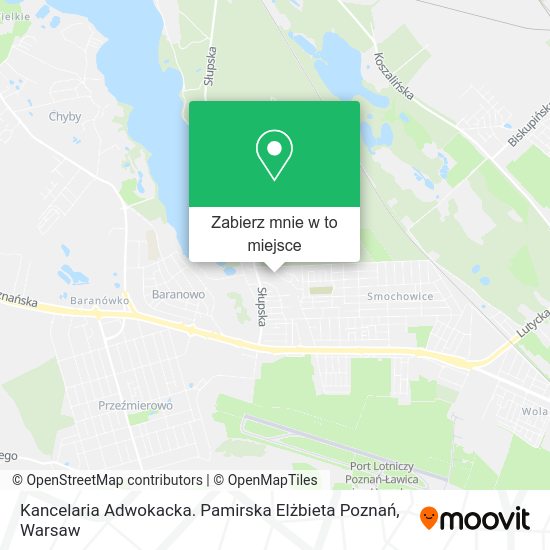 Mapa Kancelaria Adwokacka. Pamirska Elżbieta Poznań