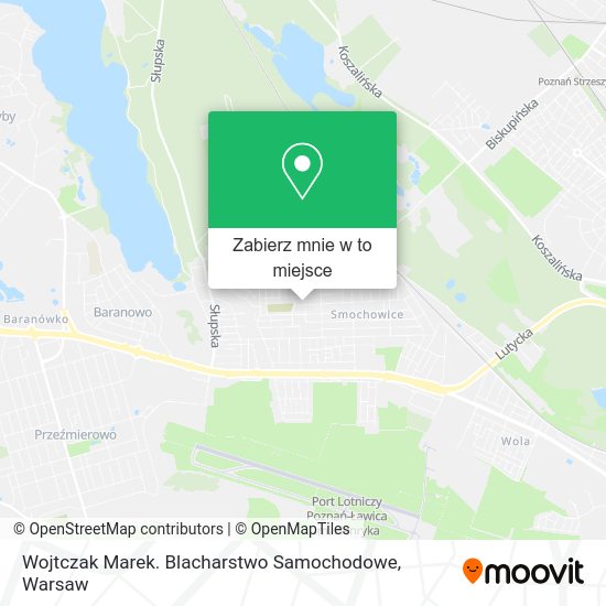 Mapa Wojtczak Marek. Blacharstwo Samochodowe