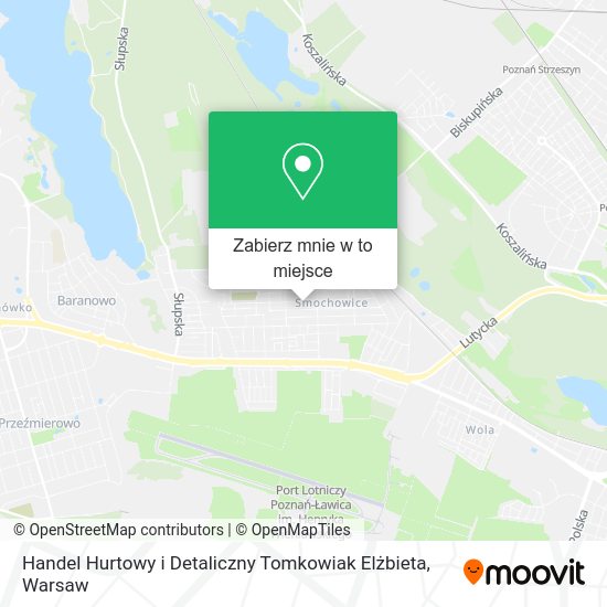 Mapa Handel Hurtowy i Detaliczny Tomkowiak Elżbieta