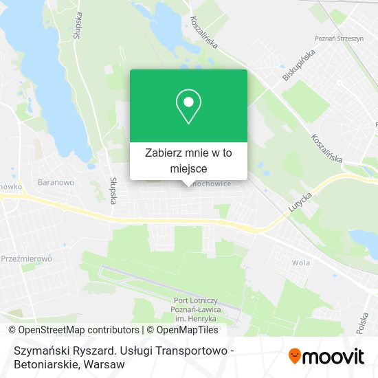 Mapa Szymański Ryszard. Usługi Transportowo - Betoniarskie