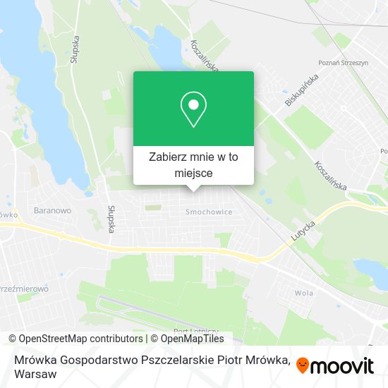 Mapa Mrówka Gospodarstwo Pszczelarskie Piotr Mrówka