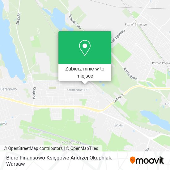 Mapa Biuro Finansowo Księgowe Andrzej Okupniak