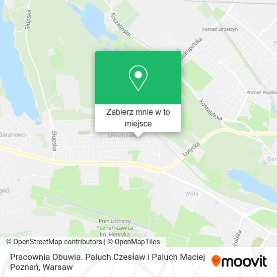 Mapa Pracownia Obuwia. Paluch Czesław i Paluch Maciej Poznań