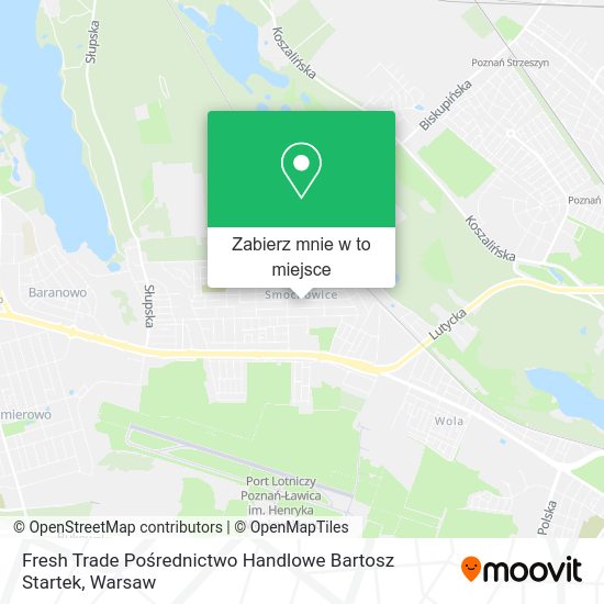 Mapa Fresh Trade Pośrednictwo Handlowe Bartosz Startek