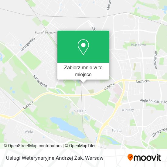 Mapa Usługi Weterynaryjne Andrzej Żak