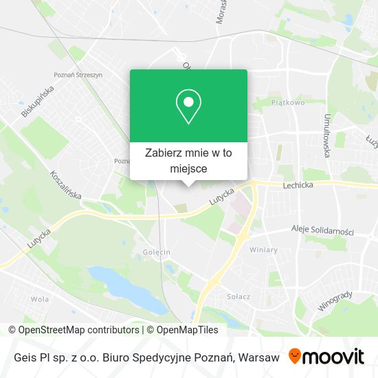 Mapa Geis Pl sp. z o.o. Biuro Spedycyjne Poznań